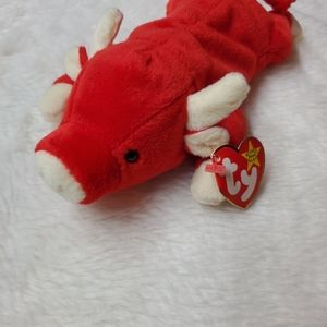 Vintage Ty beanie baby snort the bull